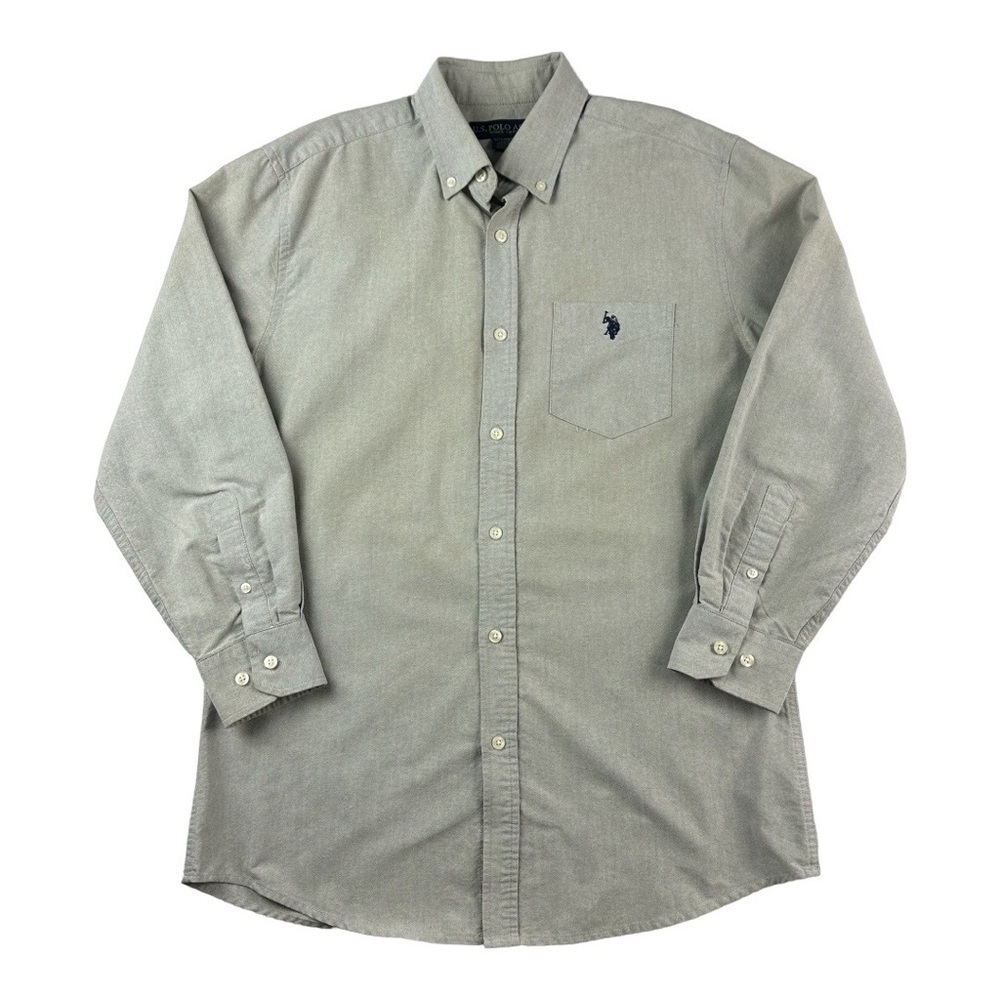 US Polo Assn Button Down Shirt Grey Size 16R 32/33